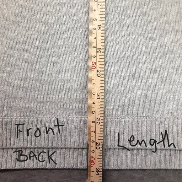 Crown & Ivy Womans Knit Sweater Size Petite XL, Pullover with Zip Accent Gray - Picture 6 of 9